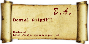Dostal Abigél névjegykártya